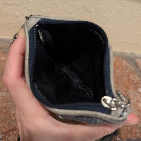 Y2K Coach Poppy Denim Patchwork Wristlet w/ Hangtag 6"x4" - Picture 7 of 7